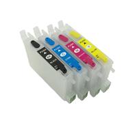 TBXwsofl Empty Refillable Ink Cartridge Compatible With Printer Models RX420 RX425 R240 R245 RX520 With ARC Chips T0551 T0552 T0553 T0554
