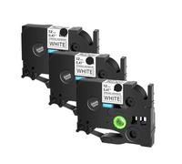 TBXwsofl Label Tapes Works With TZ TZe-S231 S241 Laminated Tape 12mm For PT-H110 Label Maker Compatible With Similar Models(3PK Black on White)