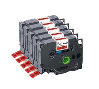 TBXwsofl Tze231 Compatible With Printer Supplies Tze 231 131 531 631 334 335 12mm Tape Use With PTH110(5PK Black on Red)