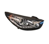 TBZGNXUKL A Pair Modified Black LED Angel Eye Aperture Far And Near Beam, Double Lens Headlight Assembly Compatible With Hyundai IX35 2009 2010 2011