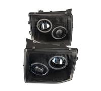 TBZGNXUKL Car Modified Black LED Angel Eye Lens Headlight Far And Near Light Compatible With Pajero V31 V32 1992 1993 1994 1995