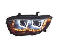 TBZGNXUKL Modified LED Angel Eyes Aperture Lens Headlight Assembly Far And Near Beam Compatible With T0yota Highlander 2009 2010 2011 2pcs