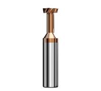 TBZOQAID 1PCS HRC55 T-Slot Milling Cutter D4-D12mm Shank Solid Carbide 4 Flutes End Mill TiCN Coating Slotting Router Bits CNC Tool(Steel,D7xH1.5)