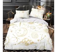 TBZXEEWOE Astronomy Symbols Duvet Cover 3D Design Printed Machine Washable 3 Pieces Bedding Set Zipper Quilt Cover Hotel Quality All Season for Adults Kids Women Teens Youth Single（135x200cm）