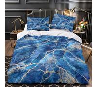 TBZXEEWOE Blue Vein Pattern Quilt Cover 3D Design Printed Super Soft 3 Pcs Bedding Set Zipper Comforter Cover Ultra Soft Hypoallergenic for Kids Adults Women Teens Youth King（220x240cm）