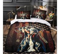 TBZXEEWOE Dog Portrait Comforter Cover 3D Print Super Soft 3-Piece Bed Set Hidden Zipper American Flag Quilt Cover Hotel Quality Washable for Adults Women Kids Girls Boys Teens Double（200x200cm）