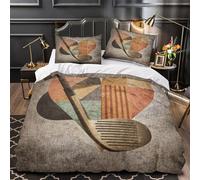 TBZXEEWOE Golf Club Comforter Cover 3D Design Printed All Season 3 Piece Bedding Set Zipper VintageDesign Quilt Cover Ultra Soft Breathable for Kids Teens Adults Women Youth Teenagers King（220x240cm）