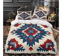 TBZXEEWOE Native American Pattern Quilt Cover 3D Design Printed All Season 3 Pcs Bedding Set Zipper Duvet Cover Super Soft Anti-allergic for Kids Adults Women Teens Youth Boys King（220x240cm）