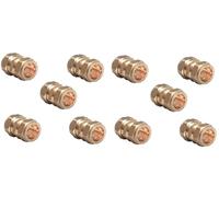 TC 15mm Brass Straight Compression Coupling Connector Fitting for Copper Pipe Pack of 10