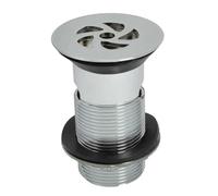TC Bathroom Flush Grated Basin Waste Slotted Tail 1 1/4" 32mm - Metal Backnut 89mm High