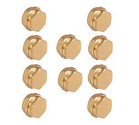 TC Brass Compression Stop End Blank End Cap 22mm for Copper Pipe WRAS Approved - Pack of 10