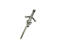 TC Celtic Sword Thistle Kilt Pin Antique Finish 4"/Scottish Pins & Brooch Brass