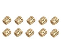 TC Compression Radiator Valves Brass Inset Reducer 15mm to 10mm - Pack of 10