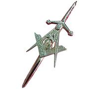 TC Masonic Kilt Pin Highland Scottish Celtic Design Kilt Accessory (Silver)