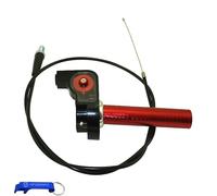 TC-Motor 1/4 Turn 7/8'' 22mm Aluminum Twsit Handle Throttle Cable For 50cc 70cc 90cc 110cc 125cc 140cc 150cc 160cc Pit Dirt Trail Motor Bike XR CRF KLX SSR
