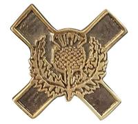 TC New Scottish Glengarry Cap Badges Cross Thistle Emblem Antique/Silver Chrome Finish/Army Cap Badge (Antique)