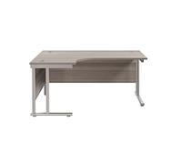 TC Office OHD0010GO 160 cm Hippo Heavy Duty Left Corner Crescent Cantilever Desk - Grey Oak