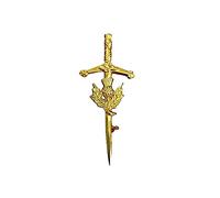 TC Scottish Thistle Sword Kilt Pin Finish Accessory (Gold)