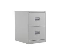 TC Steel 2 Drawer Filing Cabinet Grey
