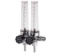 TC TECHNIC - Double rotameter Gas Flow Meter for Argon CO₂ Pressure Reducer, for MIG MAG and TIG Welding as Well as Aquariums, Easy-to-Read Scale, Tapered Thread M14x1.5, 1053N