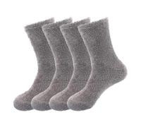 TC The Cheers Snuggle Socks - Extremely Cozy Terry Fluffy Winter Socks (4 Pairs - Iron Grey)