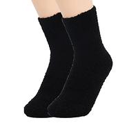 TC The Cheers Snuggle Socks - Extremely Cozy Terry Fluffy Winter Socks (Black)