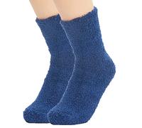 TC The Cheers Snuggle Socks - Extremely Cozy Terry Fluffy Winter Socks (Blue)