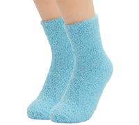 TC The Cheers Snuggle Socks - Extremely Cozy Terry Fluffy Winter Socks (Light Blue)