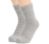 TC The Cheers Snuggle Socks - Extremely Cozy Terry Fluffy Winter Socks (Light Grey)