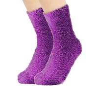 TC The Cheers Snuggle Socks - Extremely Cozy Terry Fluffy Winter Socks (Purple)