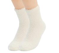 TC The Cheers Snuggle Socks - Extremely Cozy Terry Fluffy Winter Socks (White)