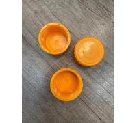 TC Thermostatic Radiator Valve TRV Plastic Decorators Screw Cap for Radiator Valve Orange x 3