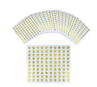 TC TOYS - 1500 Bulk Gold Holographic Star Stickers (1.4cm) - 100 per sheet (15 Sheets) - Small 0.55" Sparkling Reward Stickers for Teachers, Potty Training & Behavior Charts