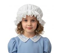 TC Toys Children's Victorian Mop Cap Hat - White Period Costume Accessory for World Book Day, School Dress Up, Maid or Chimney Sweep Outfits