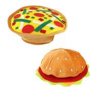 TC Toys Fast Food Novelty Hats Burger Hat and Italian Pizza Hat Costume Party Accessory
