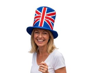 TC Toys - Union Jack Top Hat for Adults - Novelty Great Britain Flag Party Hat for British Fancy Dress, Royal Celebrations, Olympics & Eurovision Props - UK Supporter Headwear Accessory