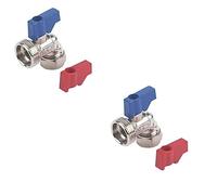 TC Washing Machine & Dishwasher Hot and Cold Angled Tap Valve 15mm x 3/4" Chrome WRAS Approved Pair