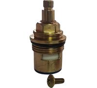 TC21 Bath Cartridge Replacement Tap Valves Compatible with Bristan, Deva, Mondella, Wickes, 3/4 Turn, 8mm x 24 Spline, 56mm Length, Ceramic Disc, Hot and Cold (1 Blue)