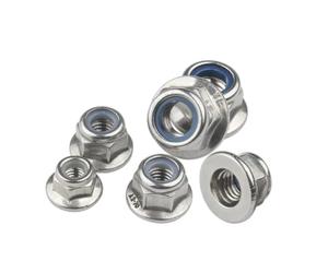 TC4 Titanium Alloy Hex Flange Nut, Hex Non-Slip, Anti-Loose Washer Head Screw, High Compatibility, for Home Decor (M5*1)