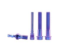 TC4 Titanium Brake Caliper Bolt Set for Motorcycle Modification | 4Pcs TC4 Titanium Screws Set, for Motorcycle Brake Caliper Refit Assembly(Blue-Purp)