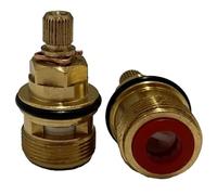 TC55 Mixer Tap Cartridge Replacement Tap Valves for Popular Franke Ascona 3308R Half Turn 7.8mm x 28 Spline, 39.3mm Total Length Valve Ceramic Tap Spares Repair Reviver Kit Gland Hot and Cold