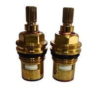 TC6 Mixer Tap Cartridge Replacement Tap Valves to Suit for Bristan, Crosswater, Pegler - 1/2 Turn, 7.6mm x 20 Spline, 53mm Length, Valve Ceramic Spares Repair Hot and Cold