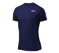 TCA Atomic T-Shirt Quickdry Manches Courtes Tee-Shirt Sport Running & Fitness Pour Homme - Nevy Eclipse (UPF 50+), XXL