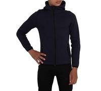 TCA Boys and Girls Revolution Tech Workout Thermal Running Hoodie Jacket with Zip Pockets - Navy Marl, 6-8 Years