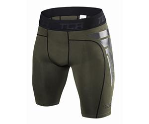 TCA Boys' CarbonForce Pro Compression Base Layer Shorts - Youth Thermal Under Gear for Sports, Football, PE & Training - Forest Night, 10-12 Years