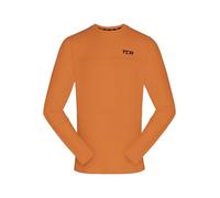 TCA Boys' Element Long Sleeve Running Top - Kids Football Kit, Lightweight, Breathable - Tangerine, 12-14 Years
