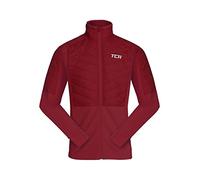 TCA Boys' Excel Runner All-Season Reflective Hooded Thermal Water Repellent Packable Running Training Jacket with Pockets - Cabernet, LY 10-12 Years