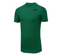 TCA Boys' HyperFusion Compression Base Layer Top Short Sleeve Under Shirt - Cadmium Green, 6-8 Years