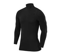 TCA Boys' Long Sleeve Compression Shirt, Athletic Workout Sports Undershirt Base Layer Top - Black Stealth, 6-8 Years