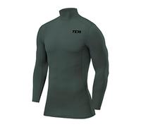 TCA Boys' Long Sleeve Compression Shirt, Athletic Workout Sports Undershirt Base Layer Top - Darkest Spruce, 12-14 Years